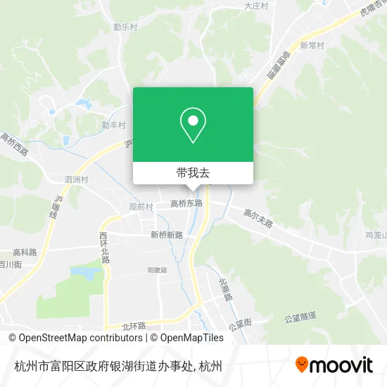 杭州市富阳区政府银湖街道办事处地图