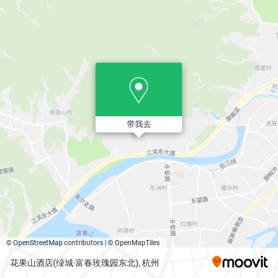 花果山酒店(绿城·富春玫瑰园东北)地图