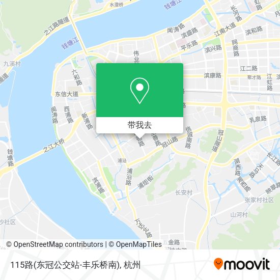 115路(东冠公交站-丰乐桥南)地图