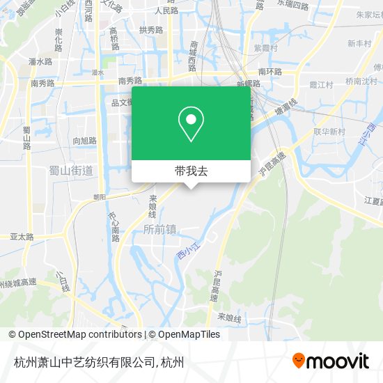 杭州萧山中艺纺织有限公司地图