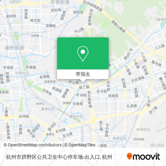 杭州市拱野区公共卫生中心停车场-出入口地图