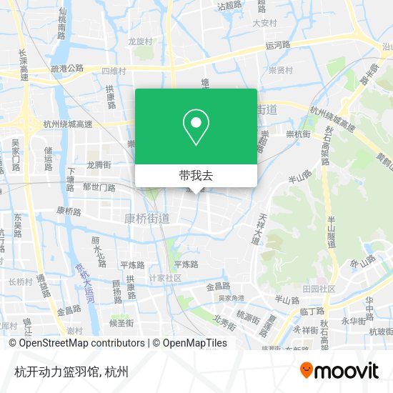 杭开动力篮羽馆地图
