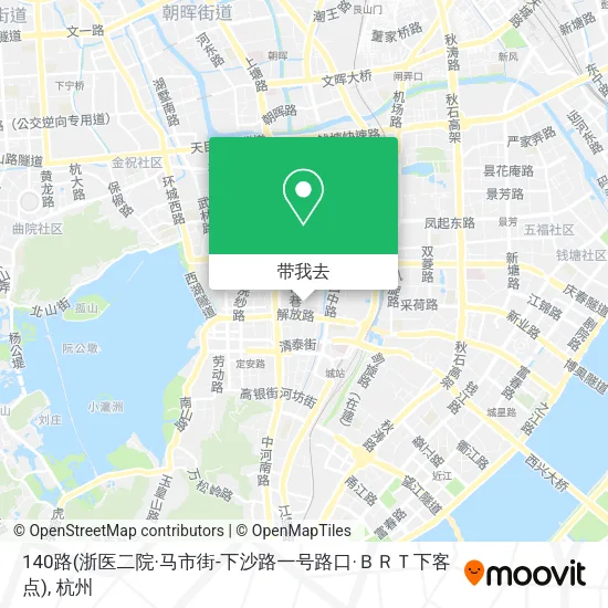 140路(浙医二院·马市街-下沙路一号路口·ＢＲＴ下客点)地图