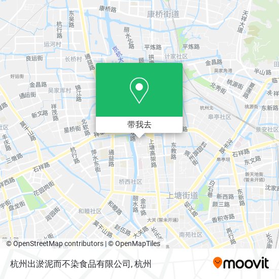 杭州出淤泥而不染食品有限公司地图