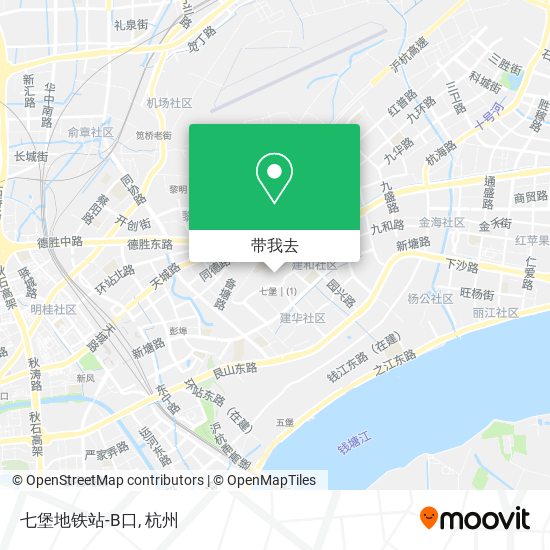七堡地铁站-B口地图