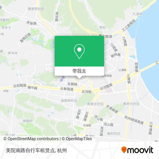 美院南路自行车租赁点地图