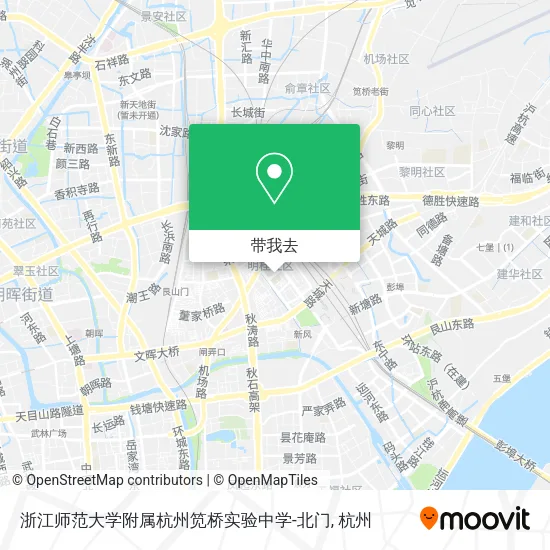 浙江师范大学附属杭州笕桥实验中学-北门地图