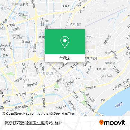 笕桥镇花园社区卫生服务站地图