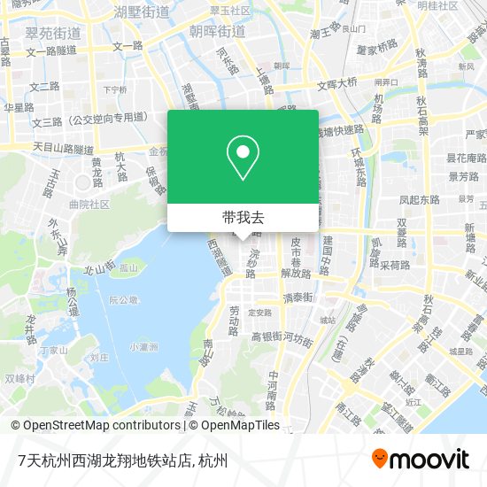 7天杭州西湖龙翔地铁站店地图