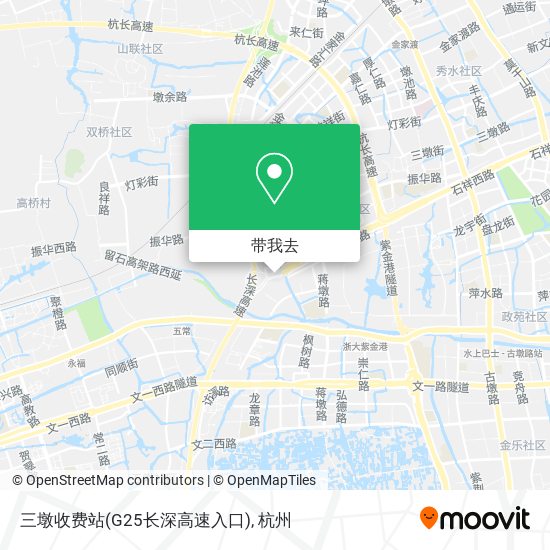 三墩收费站(G25长深高速入口)地图