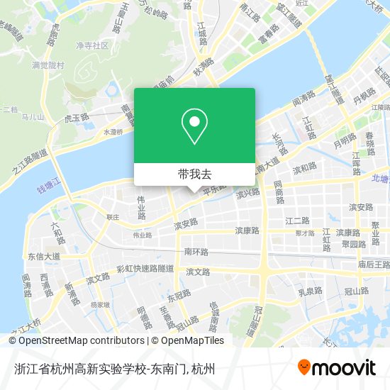 浙江省杭州高新实验学校-东南门地图
