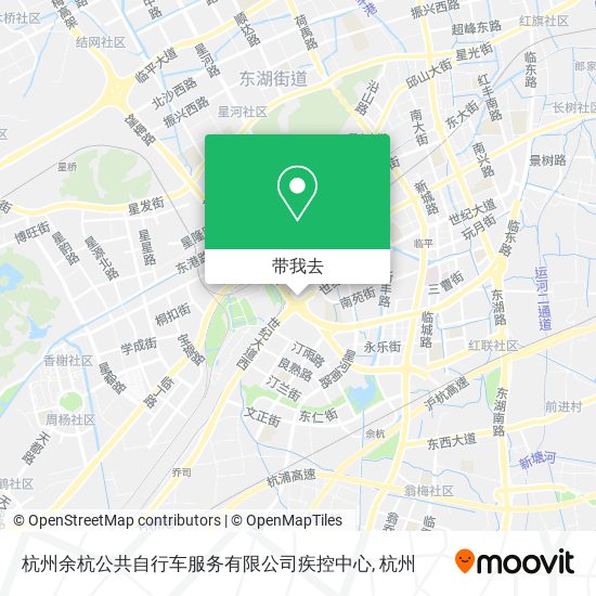 杭州余杭公共自行车服务有限公司疾控中心地图