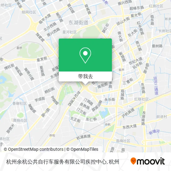 杭州余杭公共自行车服务有限公司疾控中心地图