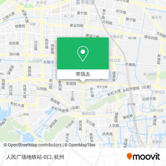 人民广场地铁站-D口地图