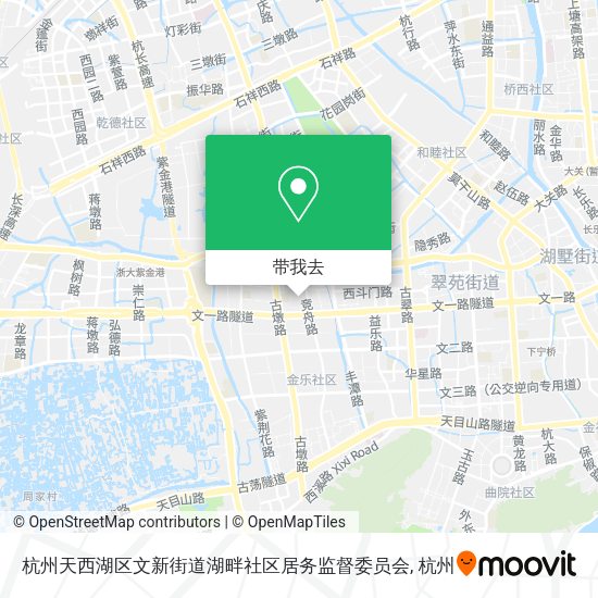 杭州天西湖区文新街道湖畔社区居务监督委员会地图