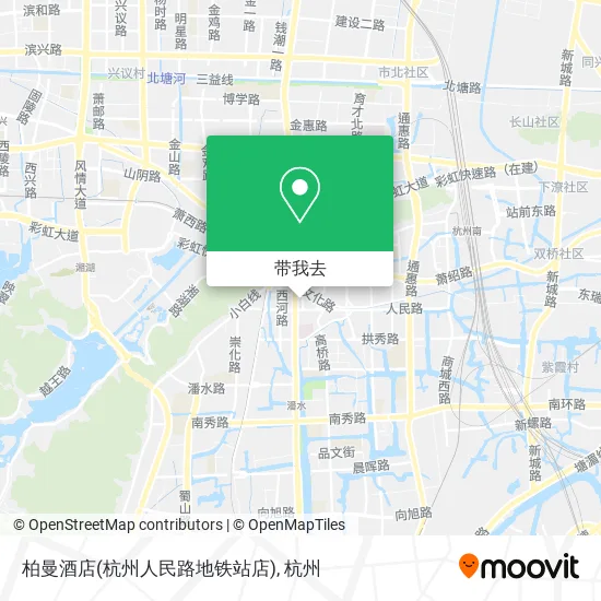 柏曼酒店(杭州人民路地铁站店)地图