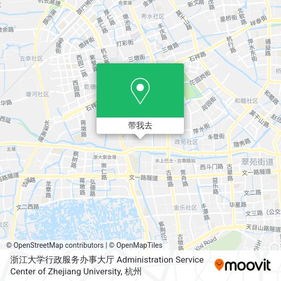 浙江大学行政服务办事大厅 Administration Service Center of Zhejiang University地图