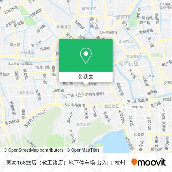 莫泰168旅店（教工路店）地下停车场-出入口地图