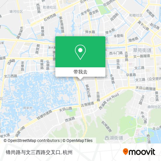 锋尚路与文三西路交叉口地图