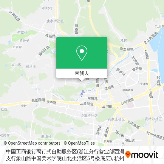 中国工商银行离行式自助服务区(浙江分行营业部西湖支行象山路中国美术学院山北生活区5号楼底层)地图
