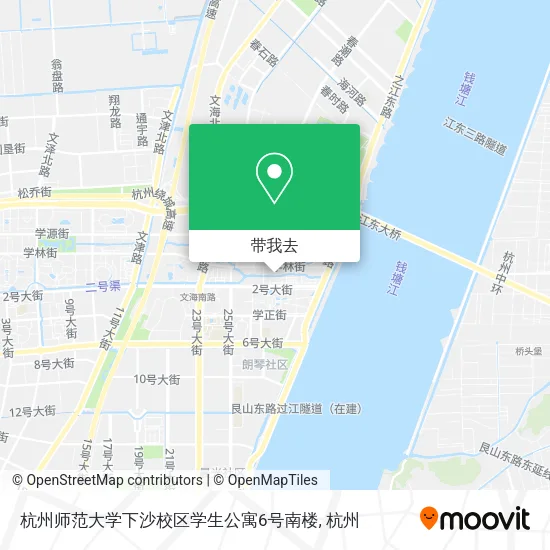杭州师范大学下沙校区学生公寓6号南楼地图