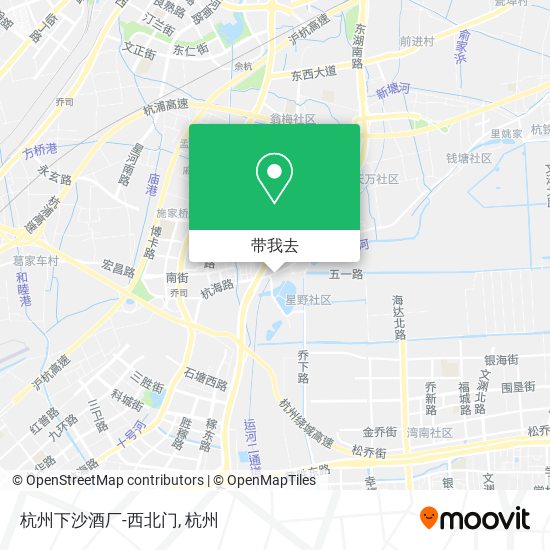 杭州下沙酒厂-西北门地图