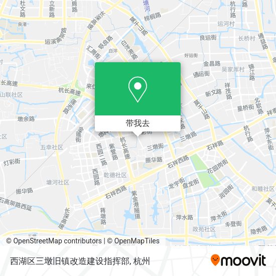 西湖区三墩旧镇改造建设指挥部地图