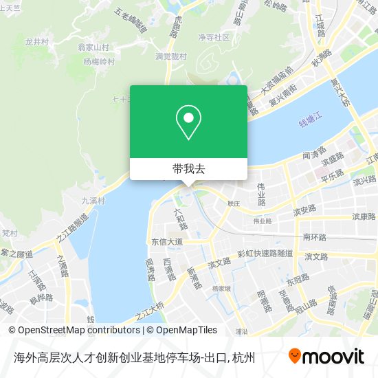 海外高层次人才创新创业基地停车场-出口地图