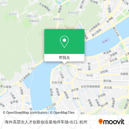 海外高层次人才创新创业基地停车场-出口地图