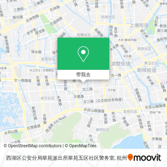西湖区公安分局翠苑派出所翠苑五区社区警务室地图