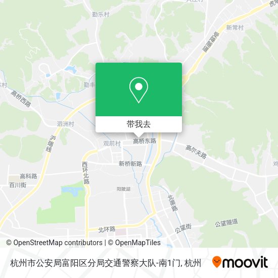 杭州市公安局富阳区分局交通警察大队-南1门地图