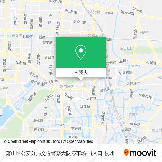 萧山区公安分局交通警察大队停车场-出入口地图