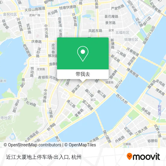 近江大厦地上停车场-出入口地图