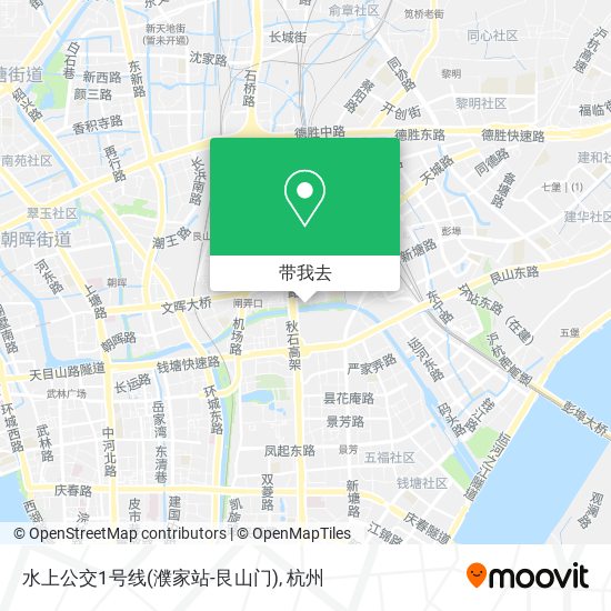 水上公交1号线(濮家站-艮山门)地图