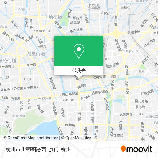 杭州市儿童医院-西北1门地图