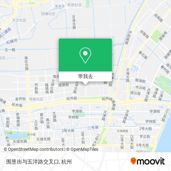 围垦街与五洋路交叉口地图
