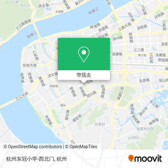 杭州东冠小学-西北门地图