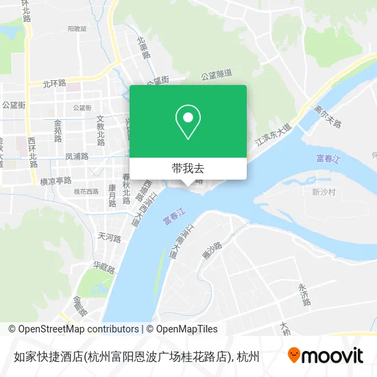 如家快捷酒店(杭州富阳恩波广场桂花路店)地图
