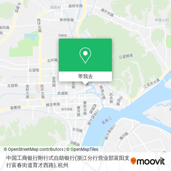 中国工商银行附行式自助银行(浙江分行营业部富阳支行富春街道育才西路)地图