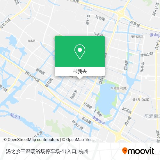 汤之乡三温暖浴场停车场-出入口地图