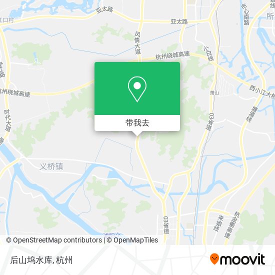 后山坞水库地图