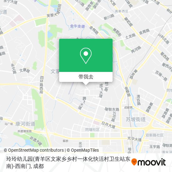 玲玲幼儿园(青羊区文家乡乡村一体化快活村卫生站东南)-西南门地图