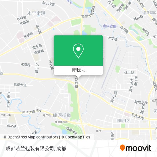 成都若兰包装有限公司地图
