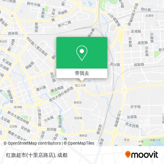 红旗超市(十里店路店)地图