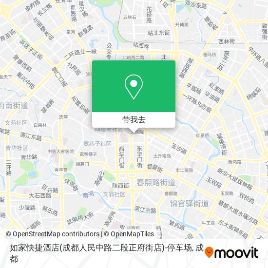 如家快捷酒店(成都人民中路二段正府街店)-停车场地图