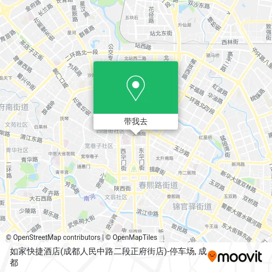 如家快捷酒店(成都人民中路二段正府街店)-停车场地图