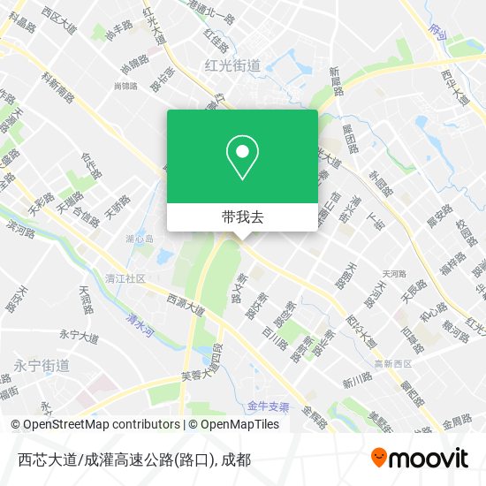 西芯大道/成灌高速公路(路口)地图