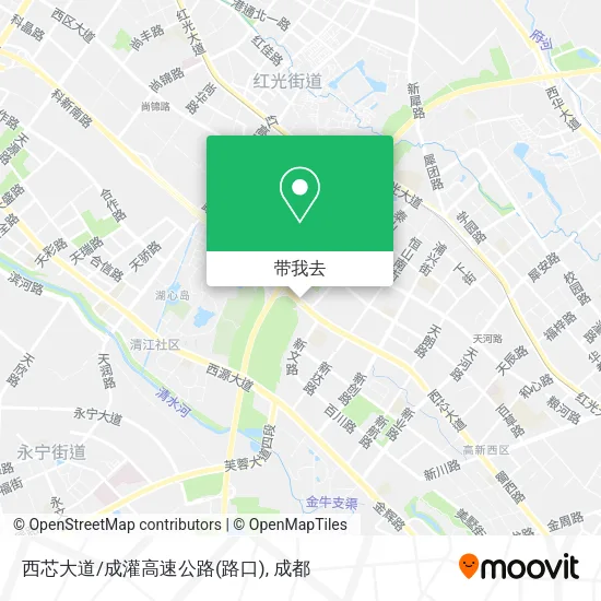 西芯大道/成灌高速公路(路口)地图