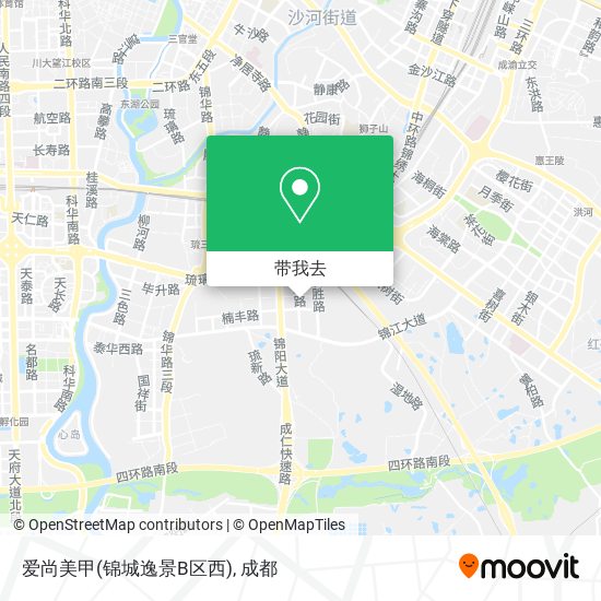 爱尚美甲(锦城逸景B区西)地图