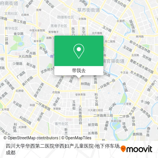 四川大学华西第二医院华西妇产儿童医院-地下停车场地图